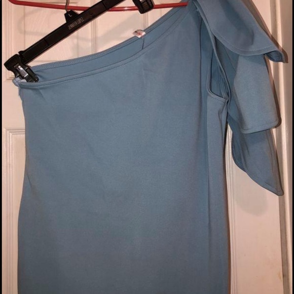 Blue Maternity Formal Dress - Picture 4 of 5